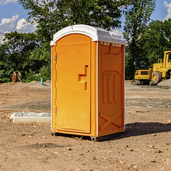 how often are the portable toilets cleaned and serviced during a rental period in North Gates